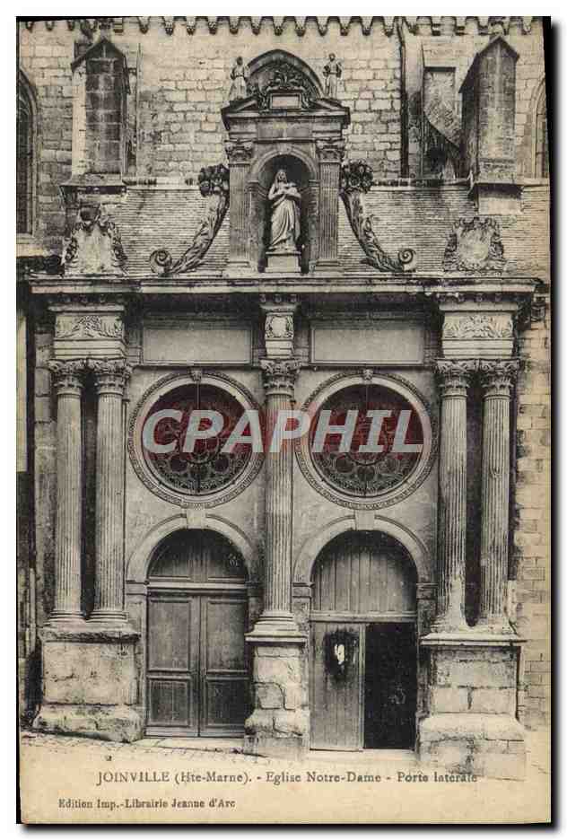 CPA Joinville Eglise Notre Dame Porte Laterale