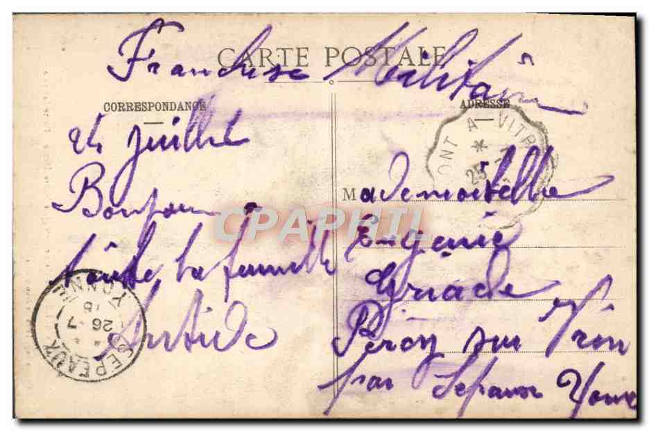CPA Joinville Eglise Notre Dame Porte Laterale — Rückseite