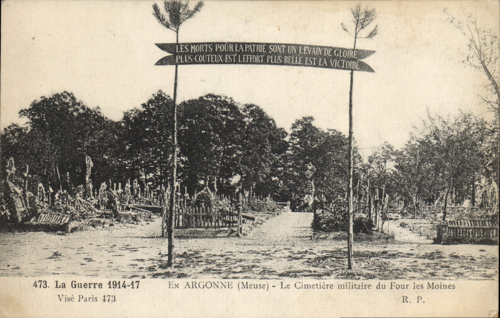 Cimetière militaire du Four les Moines — Argonne (Meuse) — Guerre 1914-17