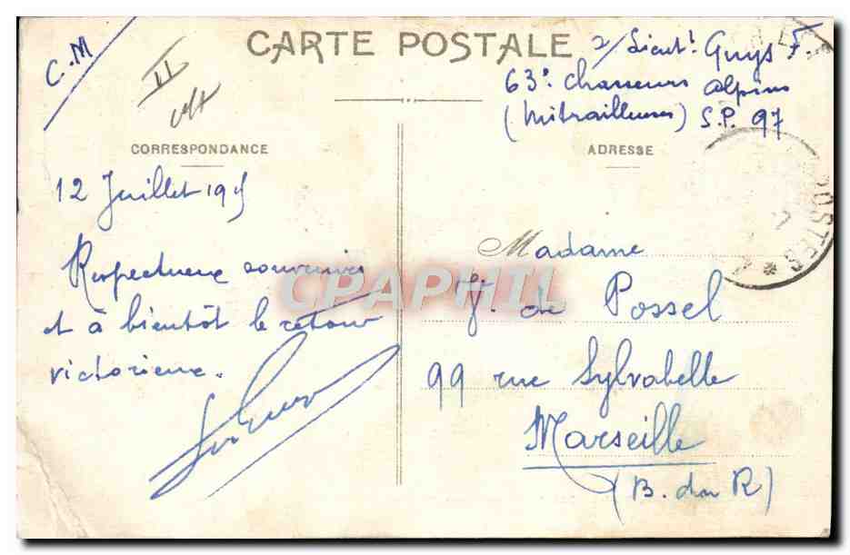 CPA Douanes Col de la Schlucht Le poteau frontiere Avant la guerre en 1914 Vosges — Rückseite