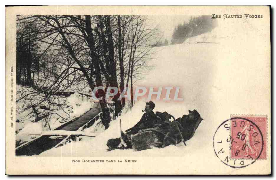 CPA Douanes Hautes Vosges Nos douaniers dans la neige 