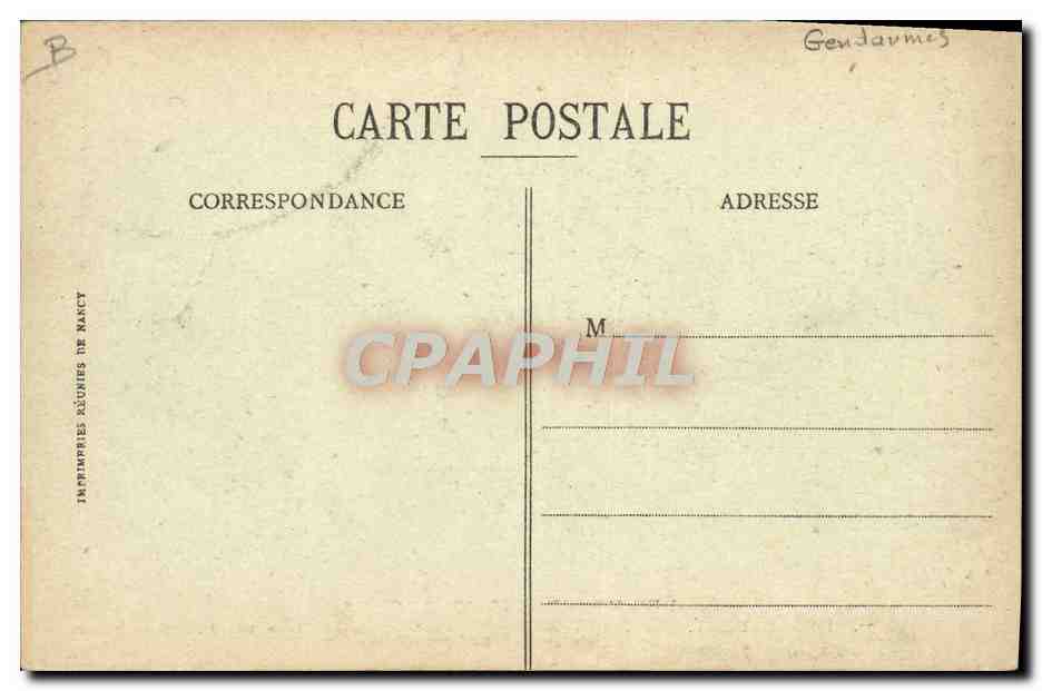 CPA Douanes La Schlucht Gendarmes et douaniers allemands sur le sentier du Hohneck  — Rückseite