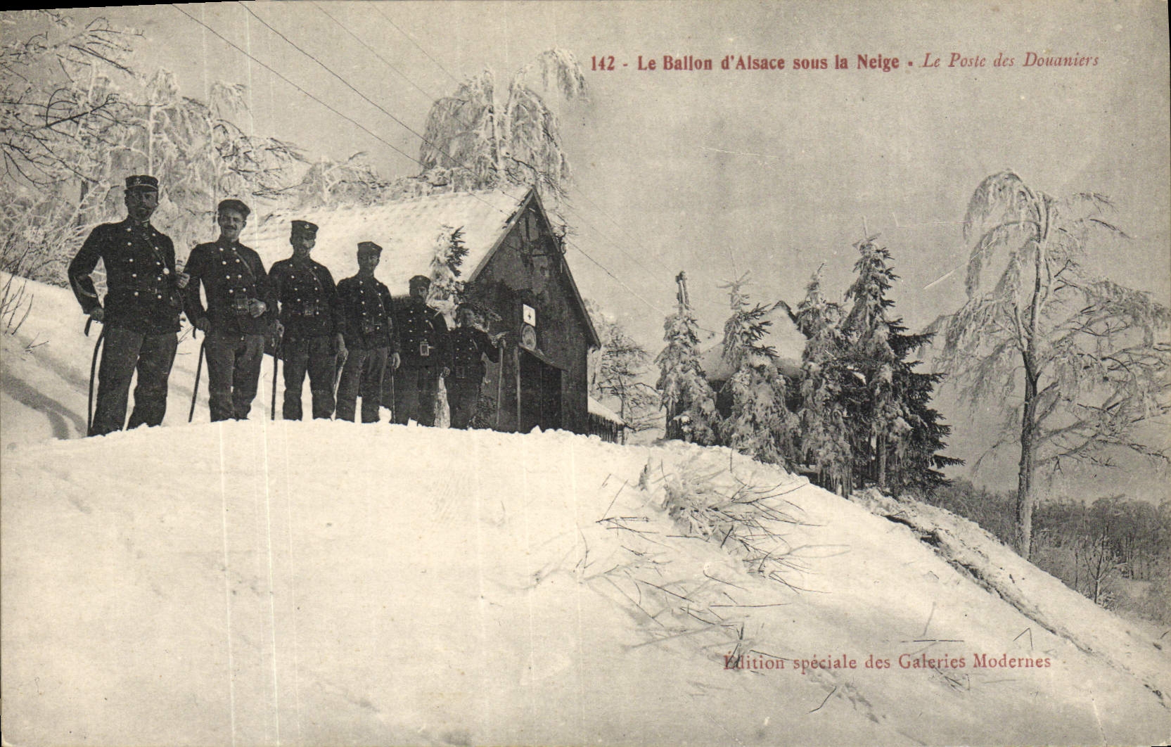 Der Ballon von Elsass unter Schnee — Der Zollposten — Sonderausgabe der Galeries Modernes, Nr. 142