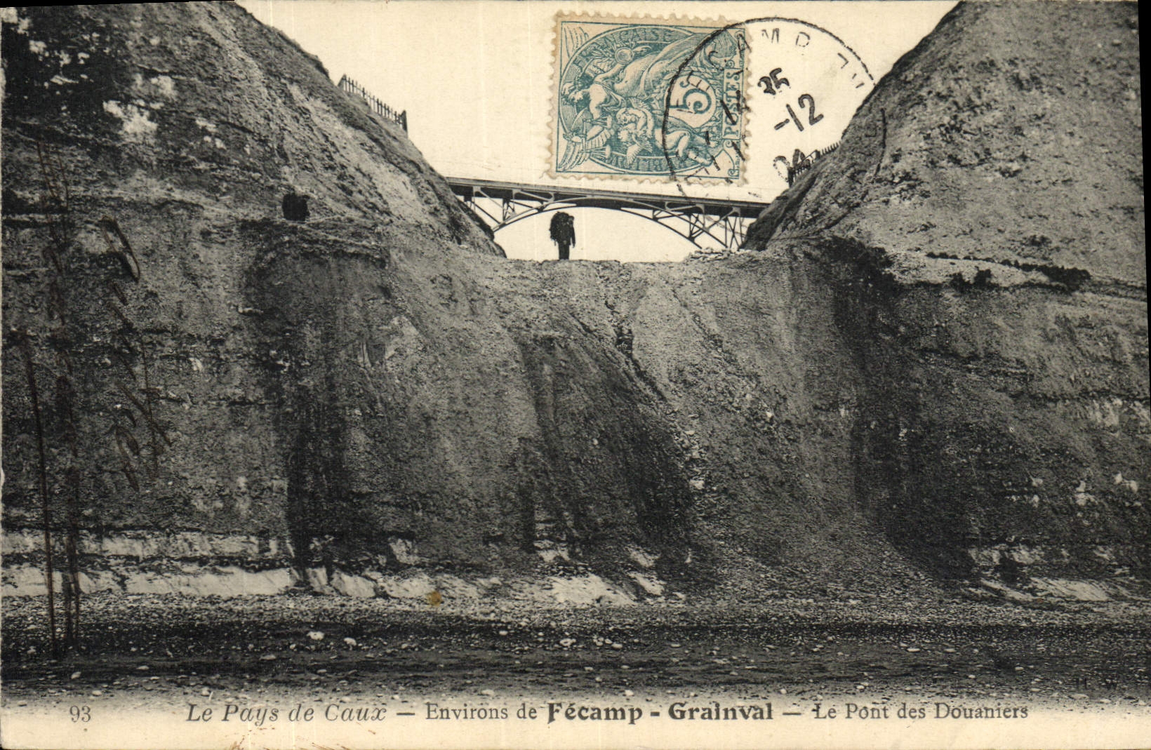CPA Douanes Le pays de Caux Environs de Fecamp Grainval Le pont des douaniers