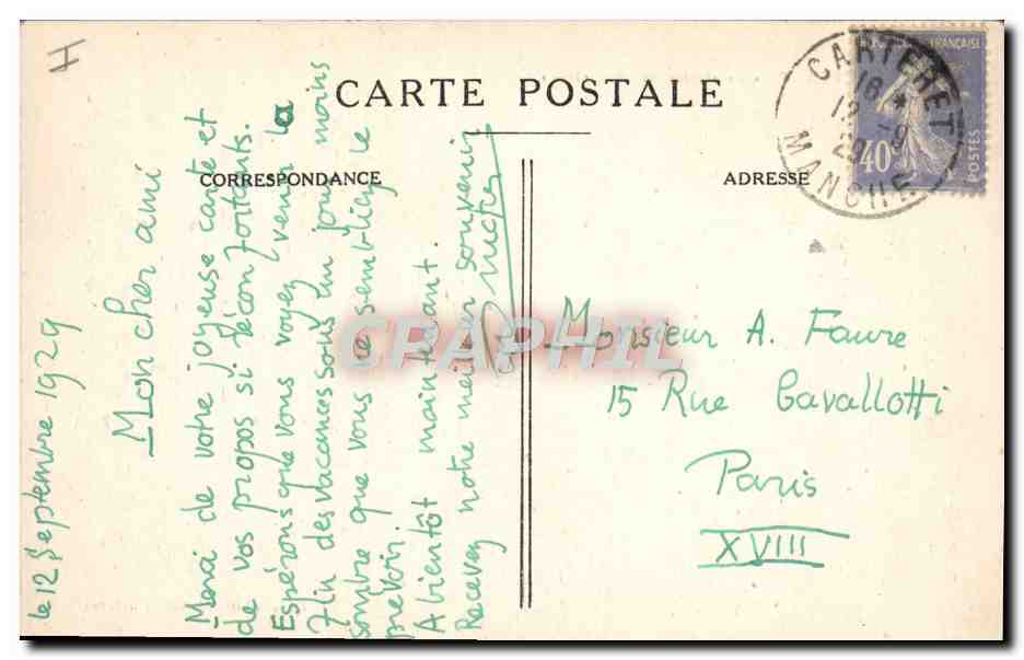 Carteret — Le sentier des douaniers — Edit. phot. Meyer, Carteret — Reverso
