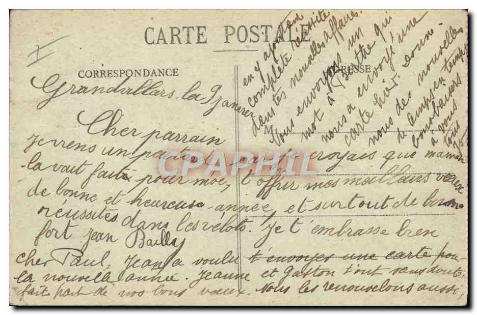CPA Douanes Rechesy Vue generale  — Rückseite