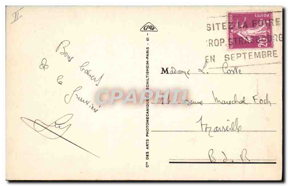 CPA Douanes Strasbourg le pont de Kehl La douane francaise Tramway  — Rückseite