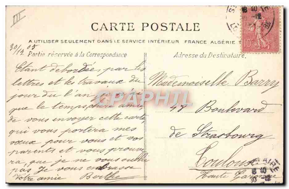 CPA Douanes Saint Nazaire la caserne des douanes  — Rückseite