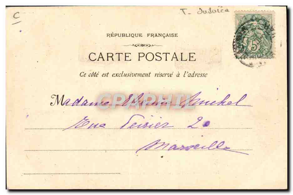 CPA Judaica Juif Saint Maximin Quartier de la juiverie  — Rückseite