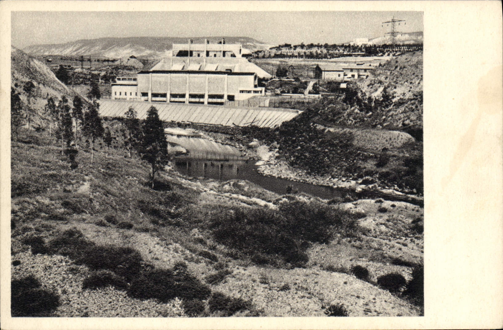 CPA Judaica Juif Israel Ruttenberg power station at Tel Or 
