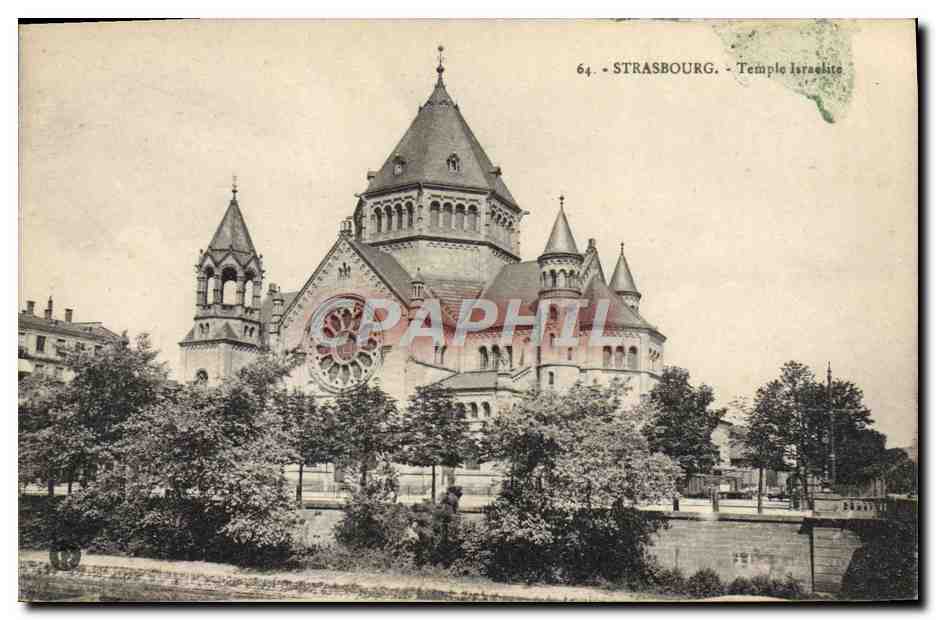 CPA Judaica Juif Strasbourg Temple israelite