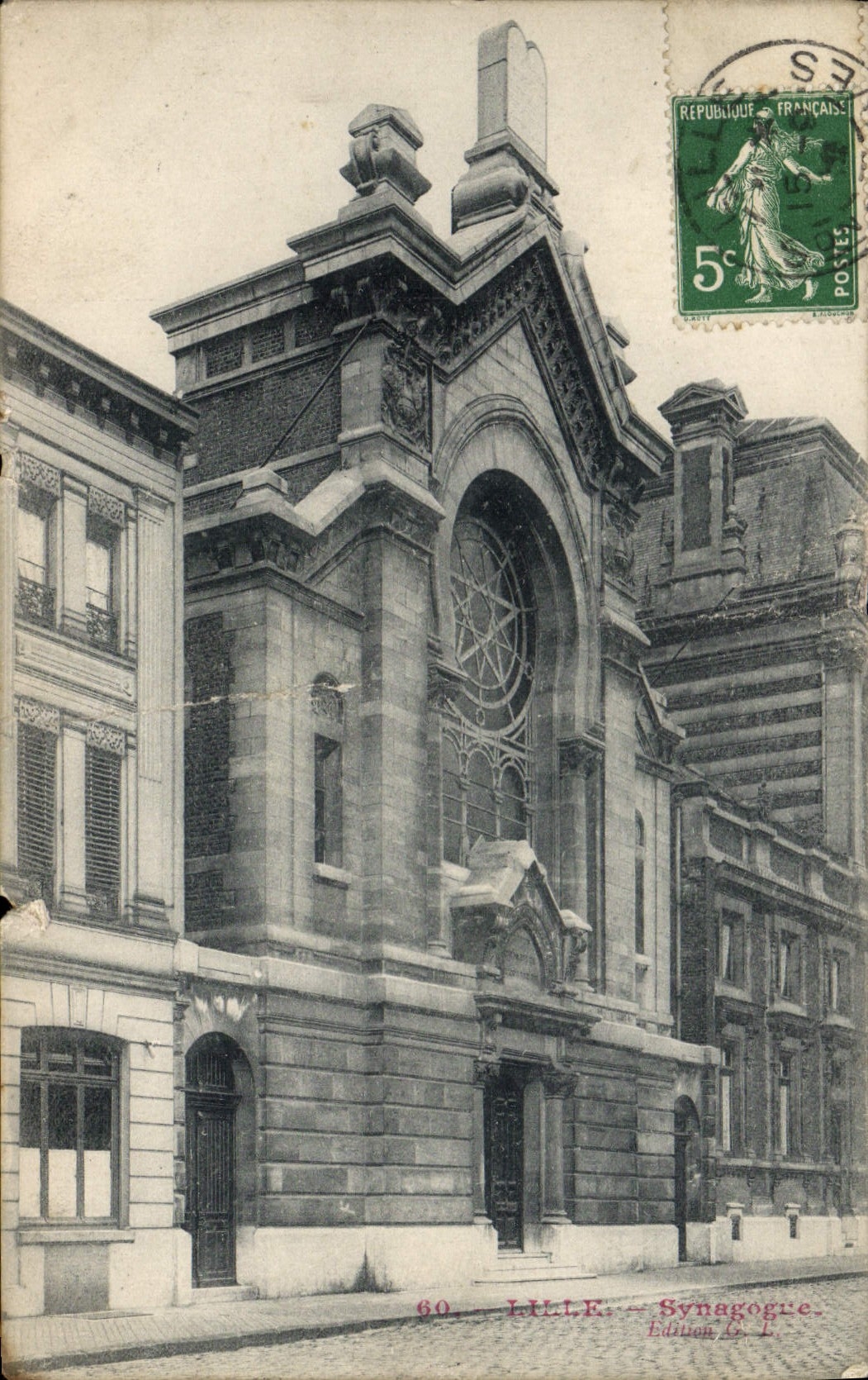 CPA Judaica Juif Lille Synagogue 