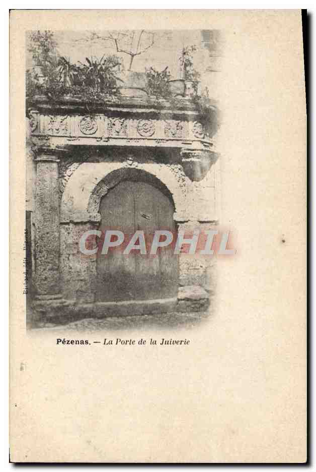 CPA Judaica Juif Pezenas La porte de la juiverie