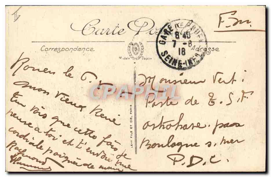 CPA Judaica Juif Rouen Le palais de justice Ensemble vu de la rue aux Juifs — Rückseite