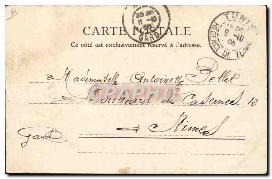 CPA Judaica Juif Tunisie Juives au cimetiere Tunis  — Rückseite