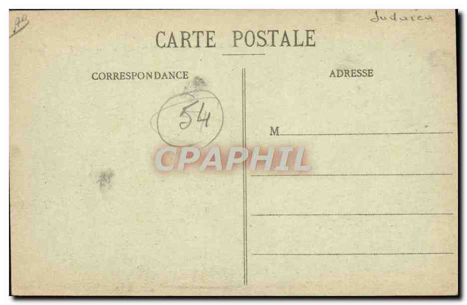CPA Judaica Juif Luneville Entree de la synagogue incendiee par les allemands Militaria — Rückseite