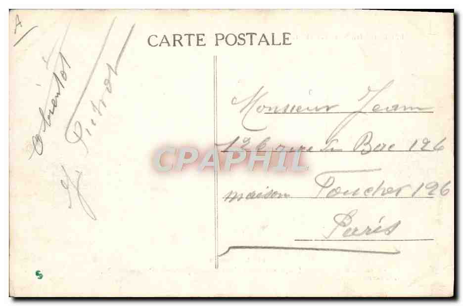 CPA Sapeurs Pompiers legende de Saint Saulge La pompe  — Back