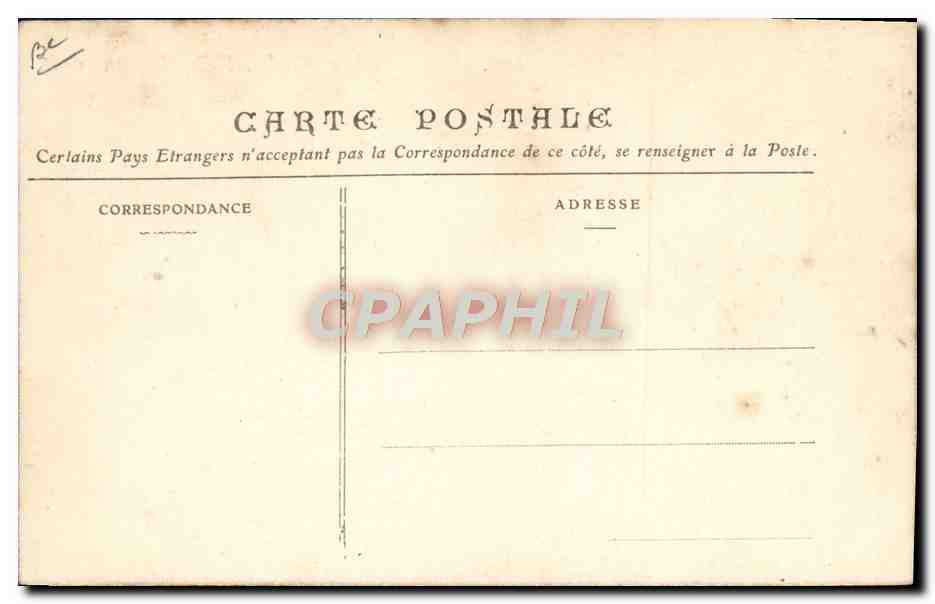 CPA Sapeurs Pompiers Saint Etienne Incendie Place de l'hotel de ville 5 juin 1905 — Back