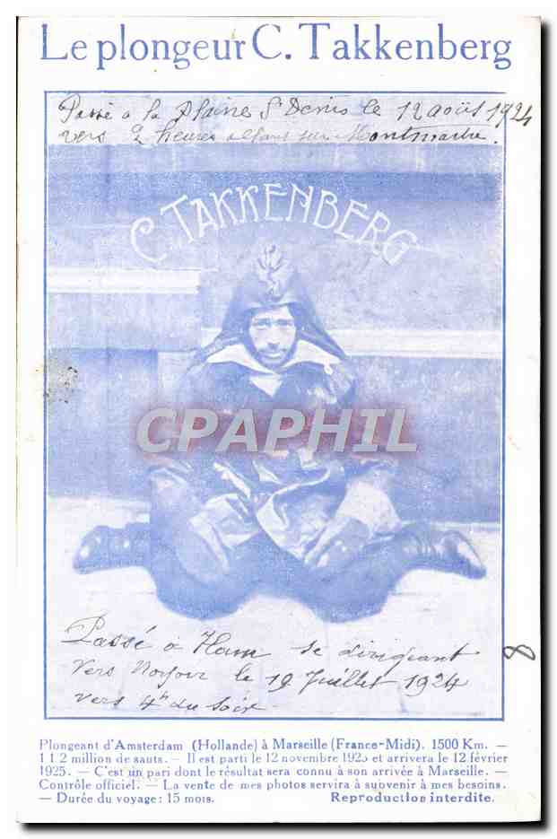 CPA Scaphandrier Le plongeur C Takkenberg 