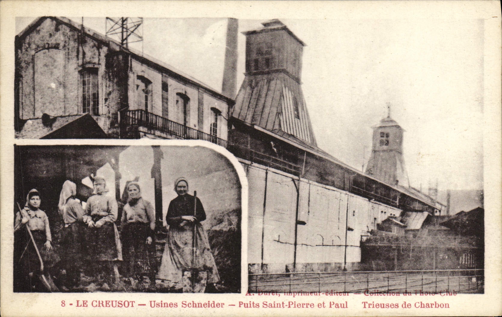 CPA Le Creusot Usines Schneider Puits Saint Pierre et Paul Trieuses de charbon 