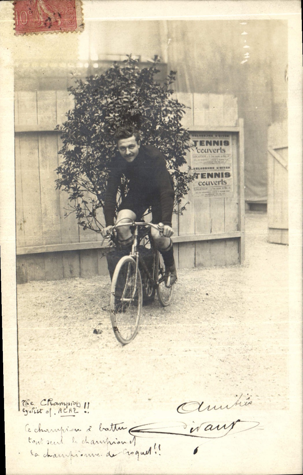 Le champion cycliste de Roquelaure — photo d'atelier — éditeur inconnu