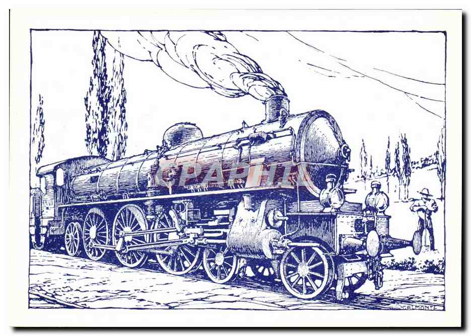 CPM Chemins de Fer Train Locomotive Gr 690 FS