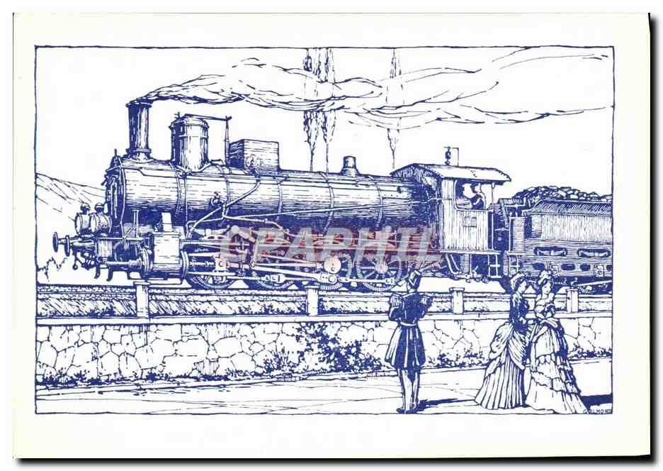 CPM Chemins de Fer Train Locomotive Gr 420 FS