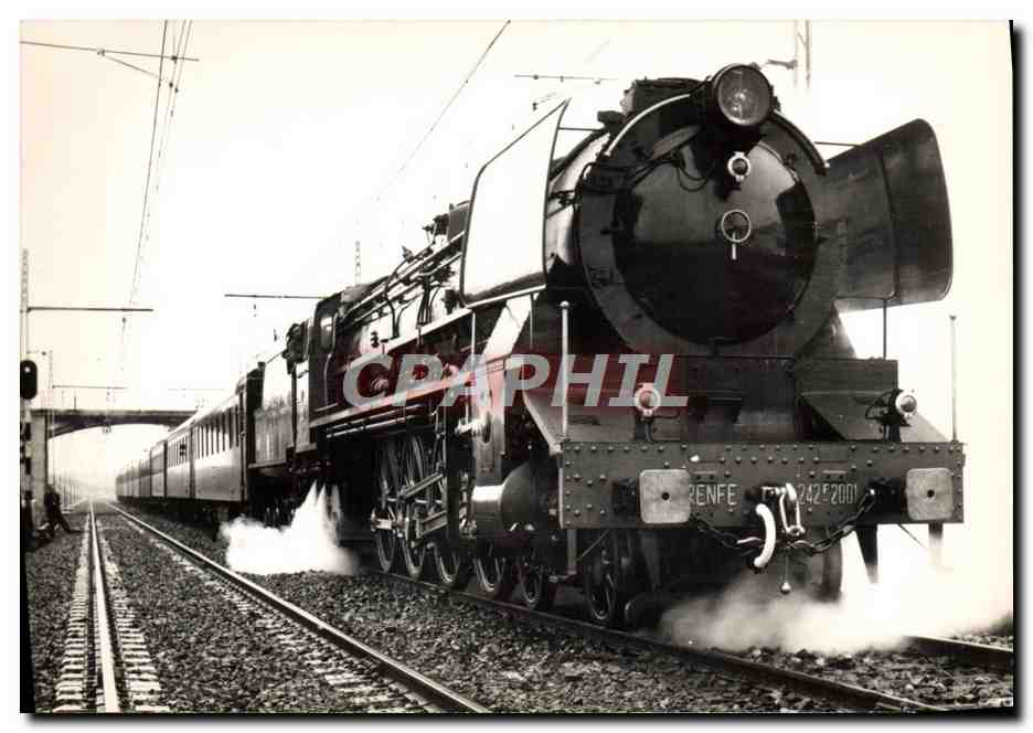 CPM Chemins de Fer Train Spain Espana 242 F 2001