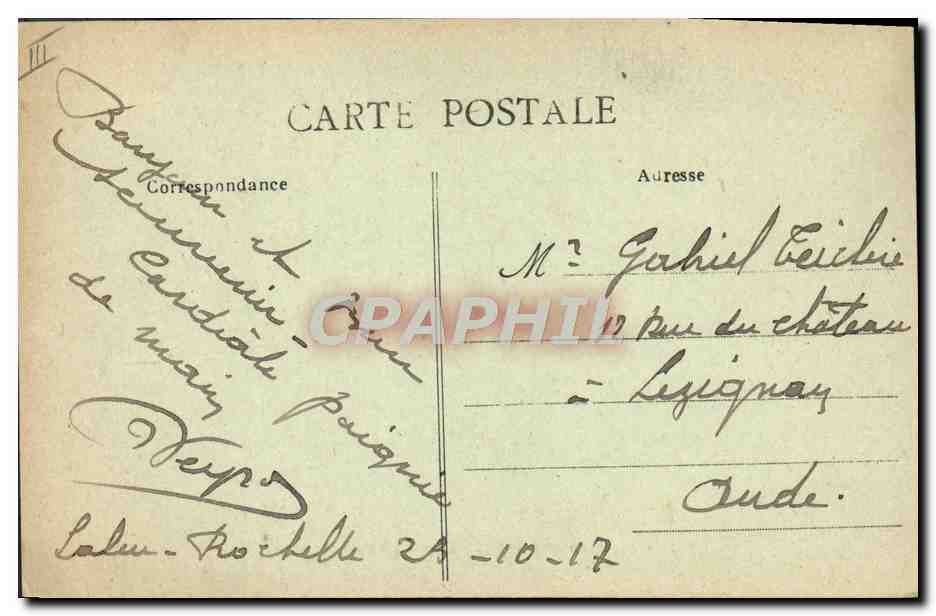 Navire à trois mâts en mer — Artaud-Nozais, Nantes — n°30 — Achterkant