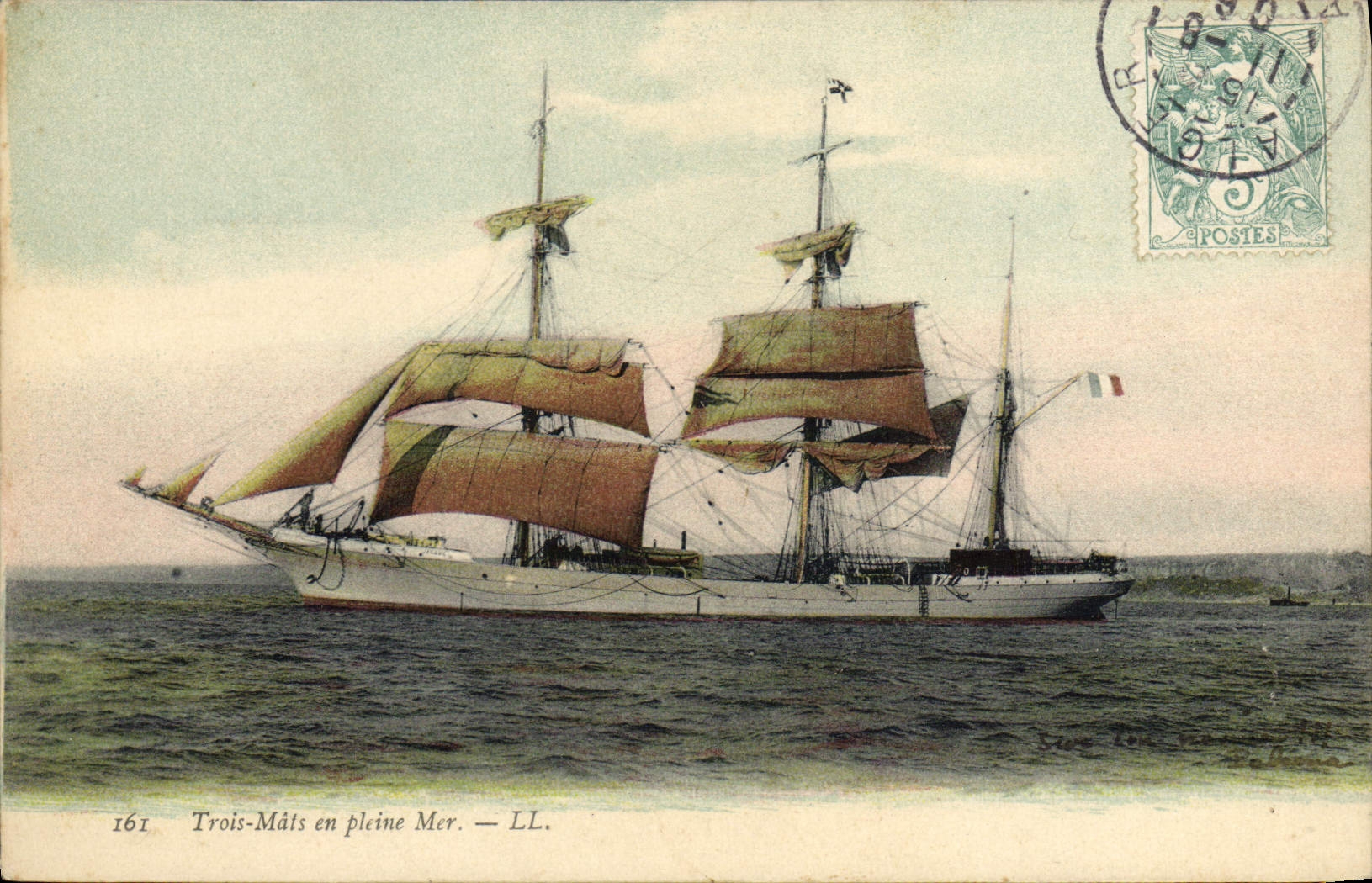 Trois-Mâts en pleine Mer — LL. — LL.