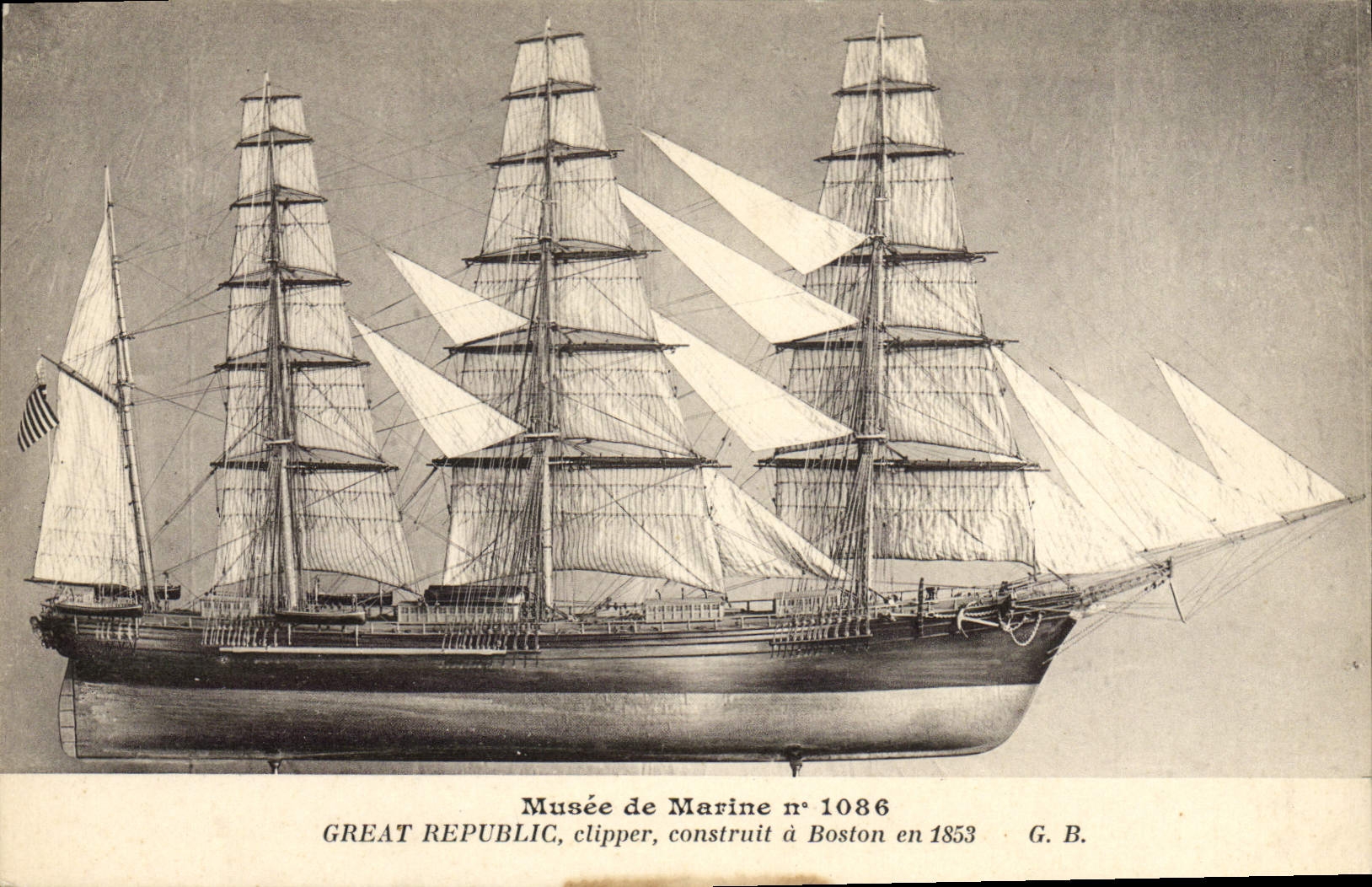 Great Republic — clipper, construit à Boston en 1853 — Musée de Marine n° 1086