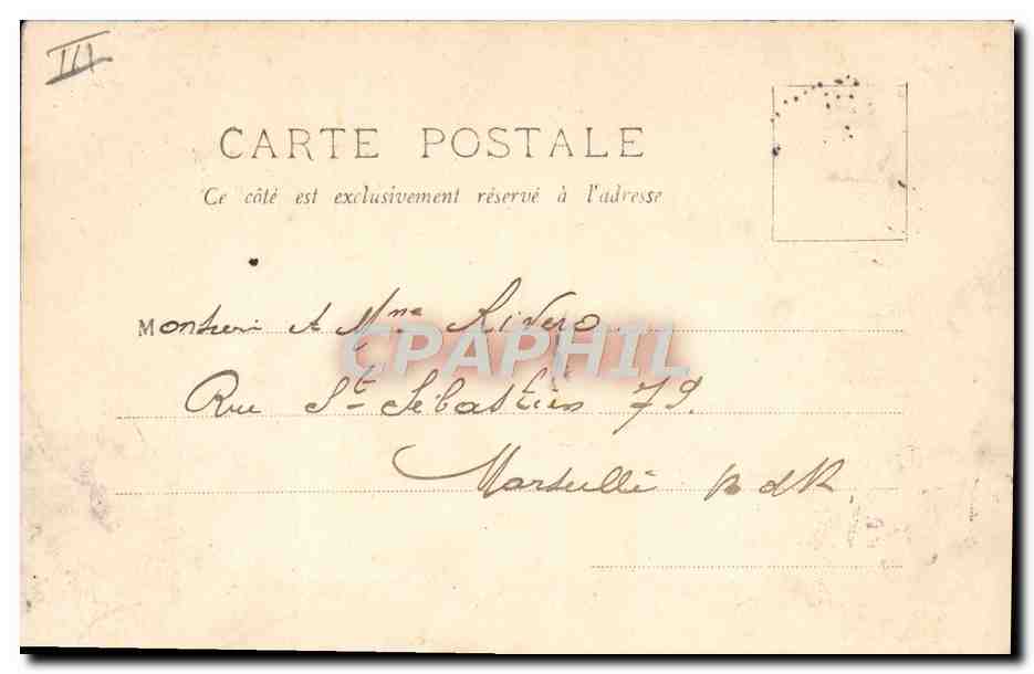 El "Caledonien", nave auxiliar de la Escuela de Artillería — A. Bougault n°528 — Reverso