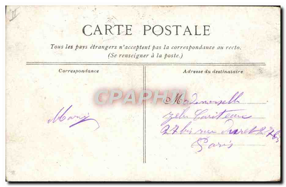 CPA Bateau Voilier Le Havre Trois mats barque dechargeant son fret  — Verso
