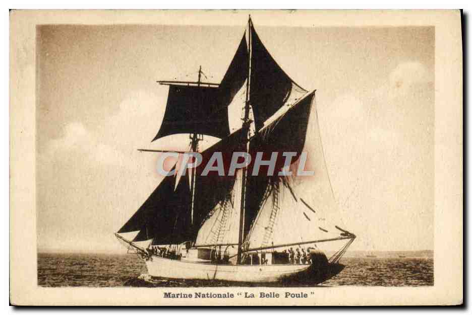 CPA Bateau Voilier Marine nationale La Belle Poule 