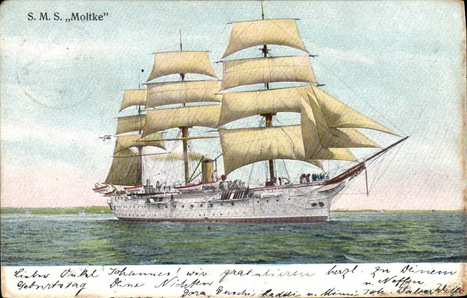 S.M.S. „Moltke“ — navire de guerre allemand — éditeur non identifié, n° de série non visible