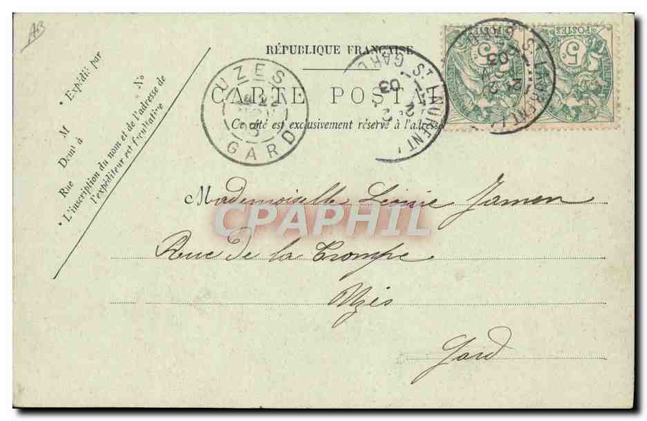 Le Bordas, Escuela Naval — A. Bongault, n°505 — Reverso