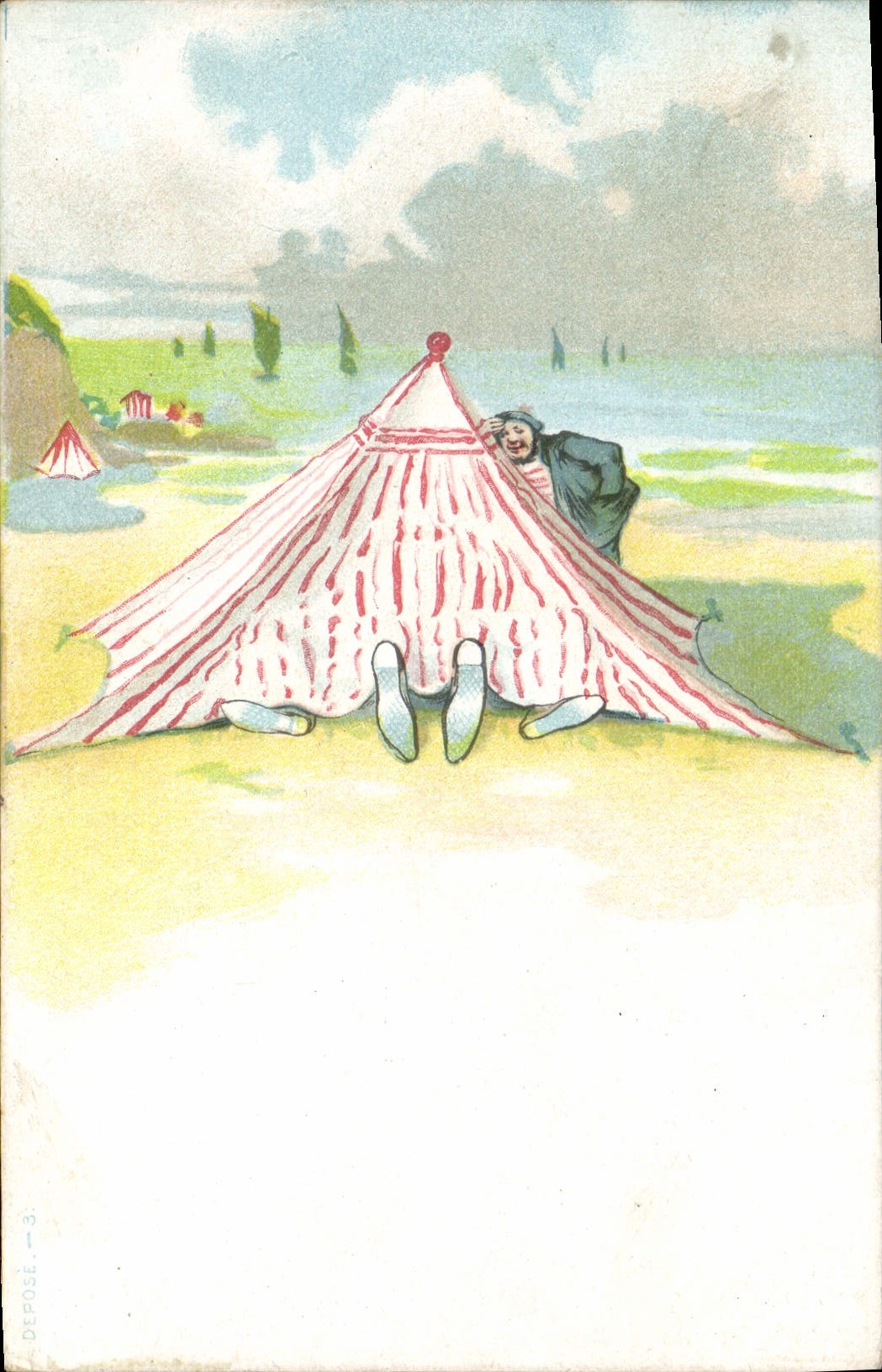 Tente de plage à Deauville — éditeur Depose, n°3
