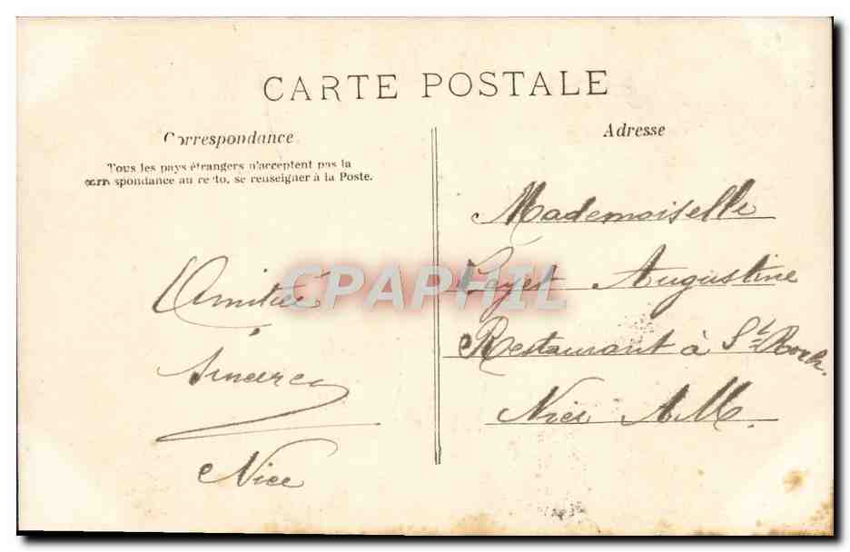 Dame Pucette — Se promenait... — M.F. Paris — Verso