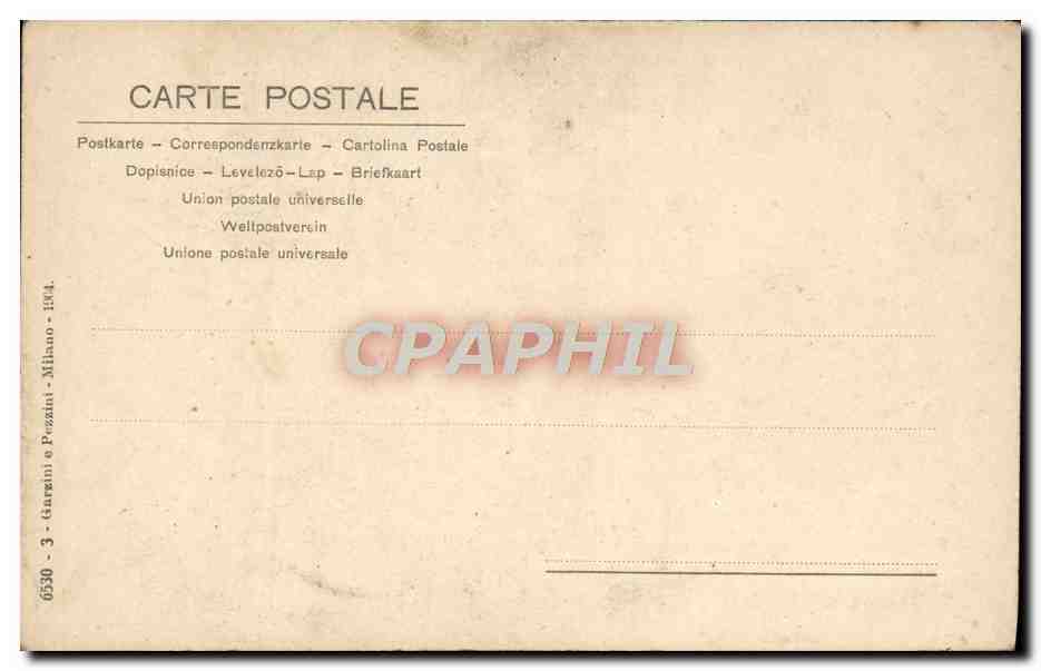 Séance de couture — Studio photographique — Éditeur Pezzanti, Milan — Reverso