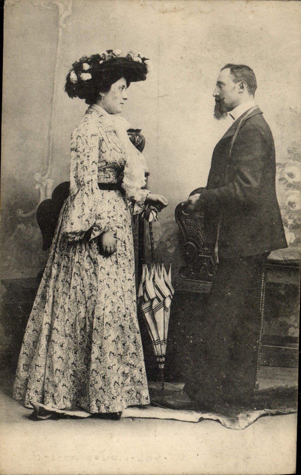 Portrait de couple — studio — Garzanti & Pezzani, Milan, 1904