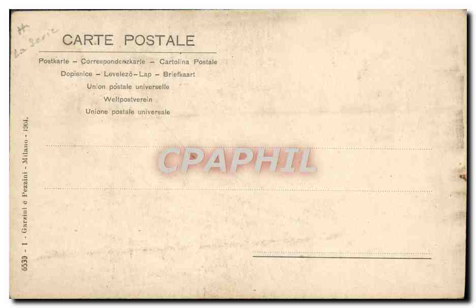 Portrait de couple — studio — Garzanti & Pezzani, Milan, 1904 — Verso