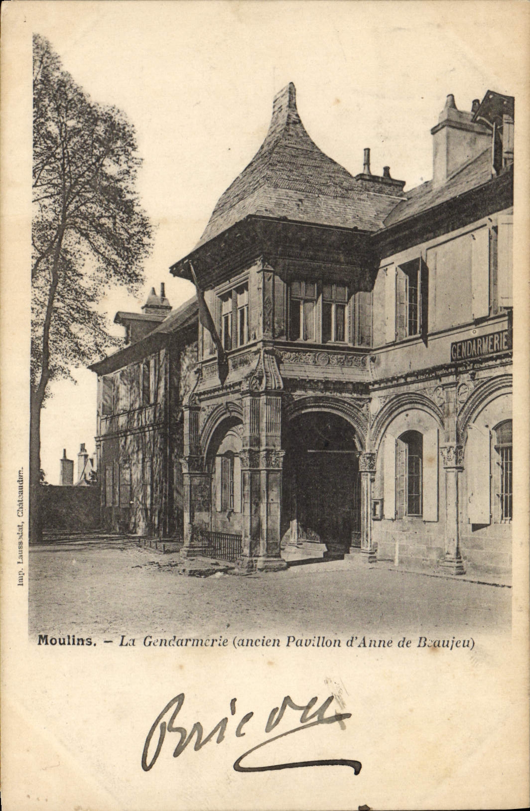 Moulin - La Gendarmerie (ancien Pavillon d'Anne de Beaujeu) — Imp. Laussault, Châteaudun