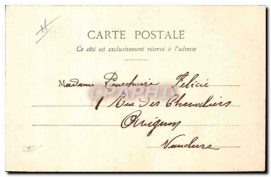 CPA Police Enfant l'amour policeman Ange — Verso