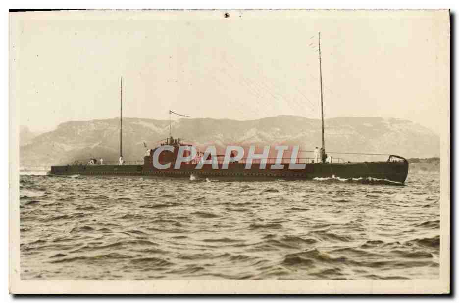 CPA Bateau Sous marin Le Heros 