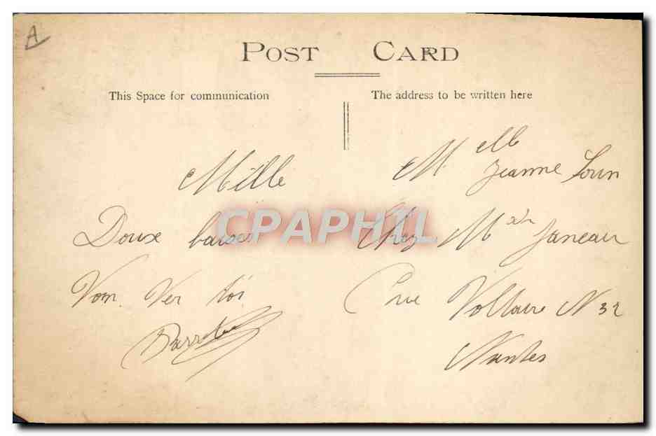 H.M. Submarine 'E9' — qui coula le croiseur allemand 'Héla' & un destroyer allemand — Devonport, oct. 1914 — éditeur Abrahams & Sons — Verso