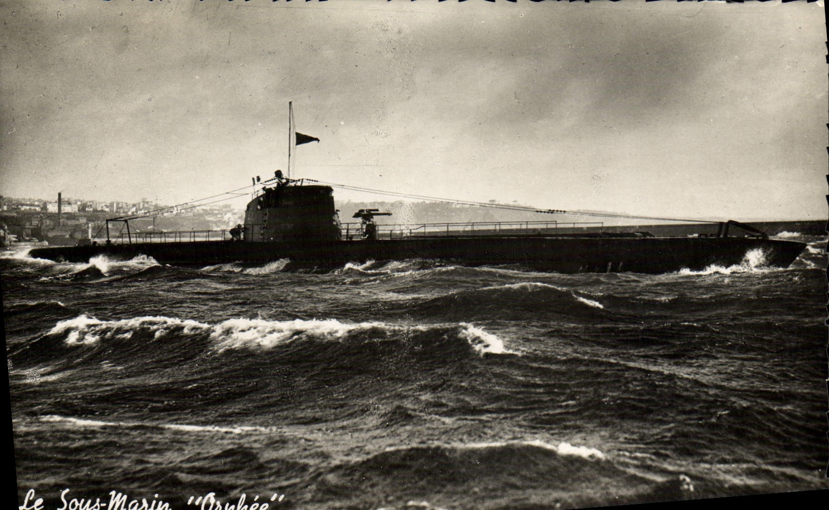 Le Sous-Marin "Oryhée" — photographie en noir et blanc — éditeur CPAPHIL, n° de série non visible - Anverso