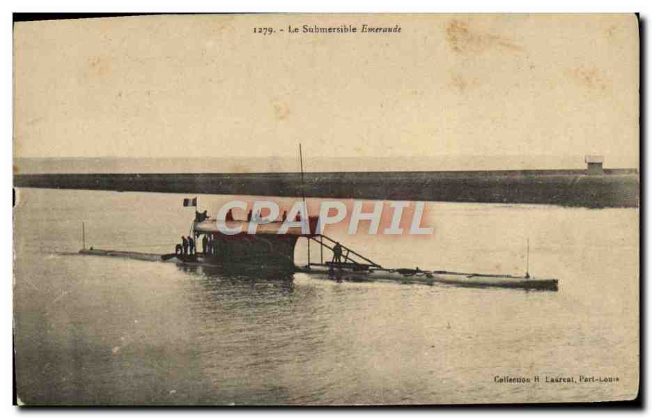 CPA Bateau Sous marin Emeraude