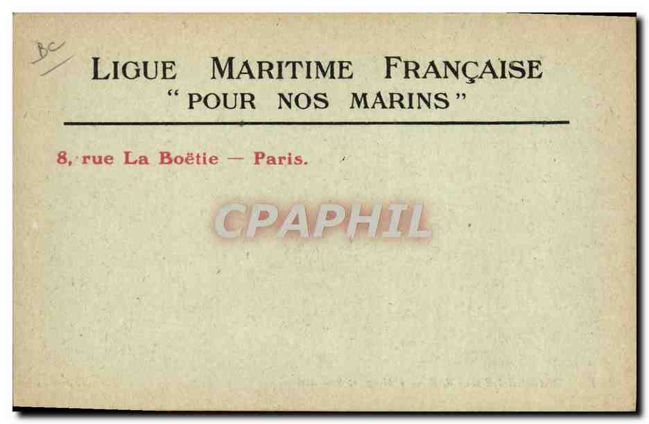 CPA Bateau Sous marin Monge  — Verso