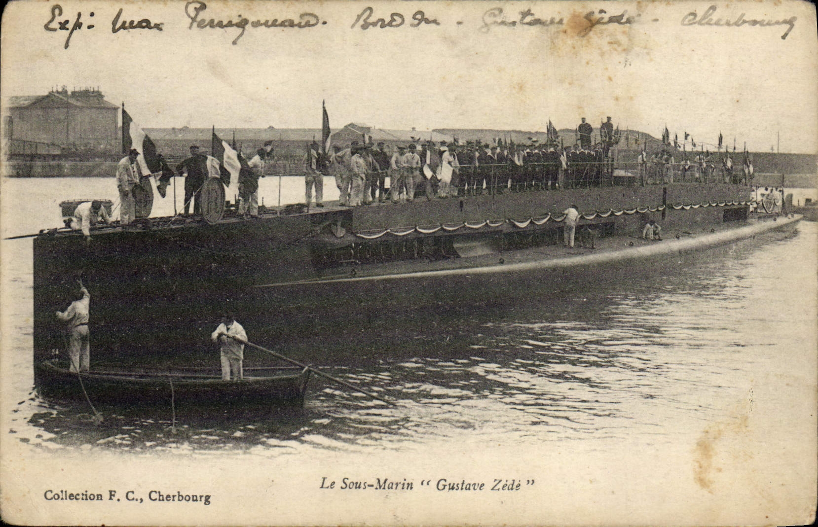 Le Sous-Marin "Gustave Zédé" — Cherbourg — Collection F. C.