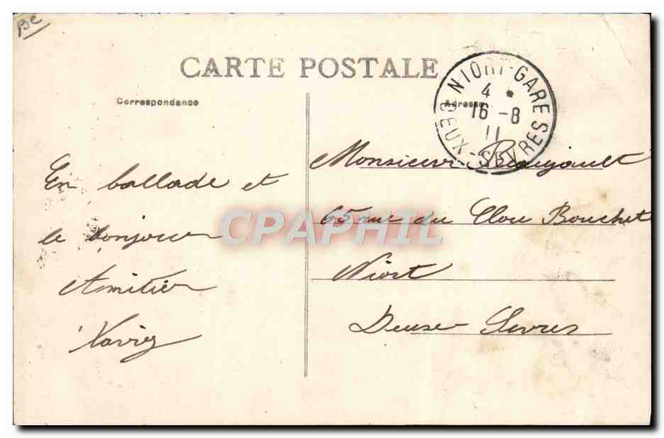 La Pallice-Rochelle — Le Submersible "Berthelot" — L. C. — Verso
